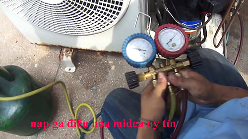 nạp ga bơm ga điều hòa midea nạp ga bơm ga điều hòa midea